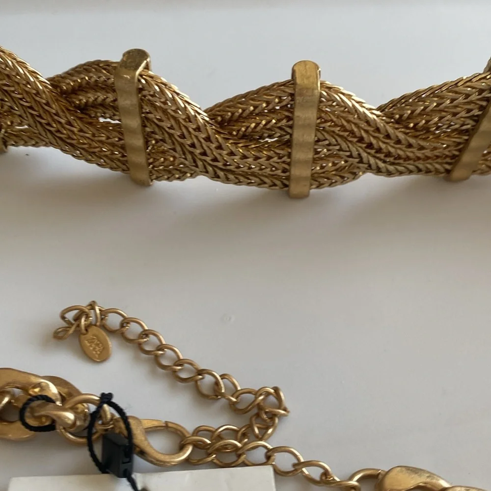 NWT Zara Rhinestone Multichain Belt